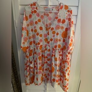 Petal & Pup Floral Print Mini Dress With Pockets S/M NWOT